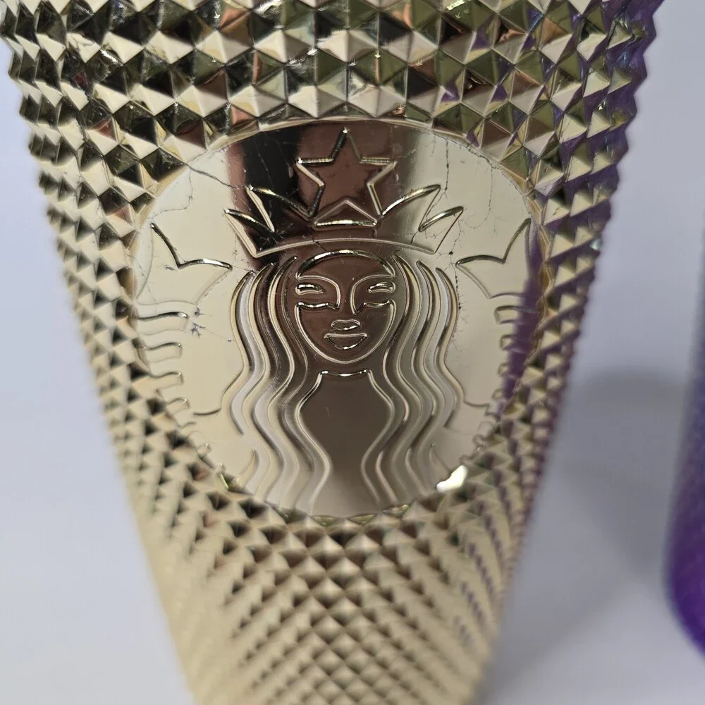 Starbucks Purple Studded Tumbler 24 oz & Gold 16 oz